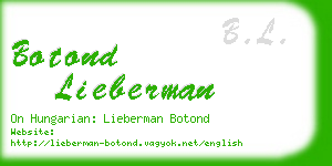 botond lieberman business card